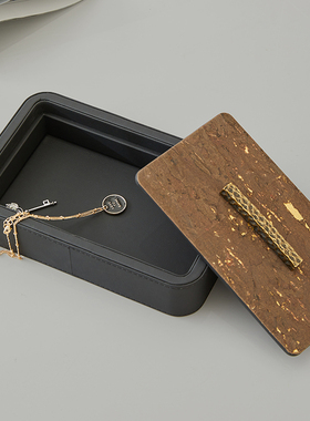 炫目华彩收纳系列意式托盘装饰纸巾盒抽纸盒客厅茶几软装陈列搭配