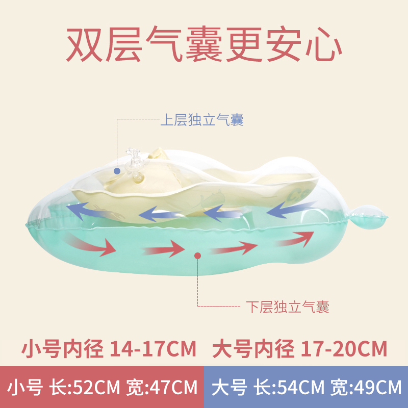 卡尔贝比母婴旗舰店婴儿游泳圈趴圈婴幼儿脖圈腋下浮圈宝宝新生儿0-1-2-3岁防翻儿童1