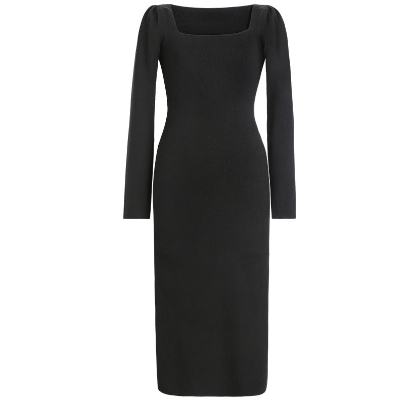 连衣裙长袖针织裙秋冬中长款毛衣 jomess服饰连衣裙