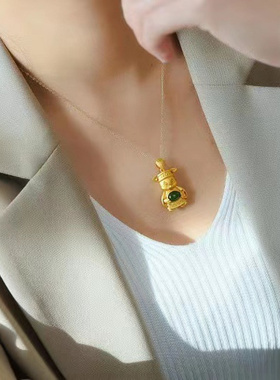 【好运】碧玉老鼠金财神爷款财源