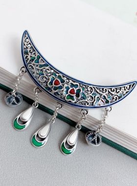 925纯银小花流苏弯管项链女大气