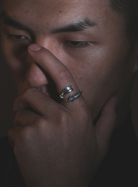 印第安箭矢戒指925泰银燧石力量