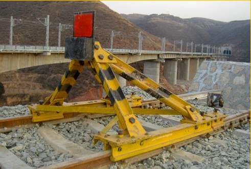 仿真火车模型玩具场景配件铁道铁轨路阻路障挡车器轨道尽头停止器 - 图0