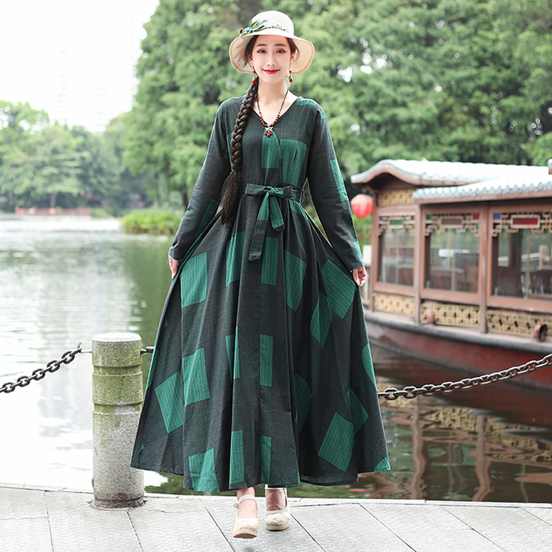 大码女装胖mm2019新款初秋冬连衣裙 媚娇兰大码女装