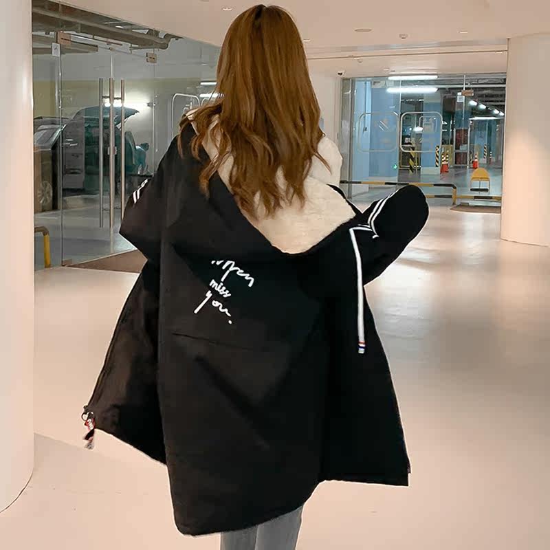 200斤加肥加大码女装中长款加绒厚 媚娇兰大码女装