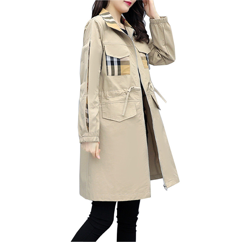 大码女装2020春秋外穿时尚气质风衣 媚娇兰大码女装