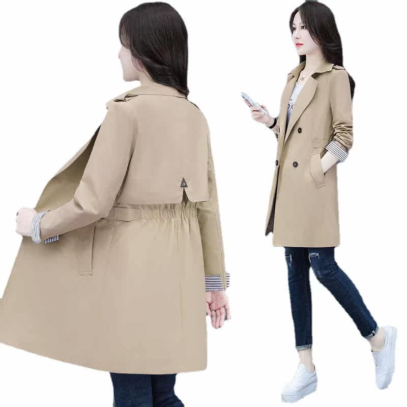 媚娇兰ol修身显瘦百搭小个子中长款 媚娇兰风衣