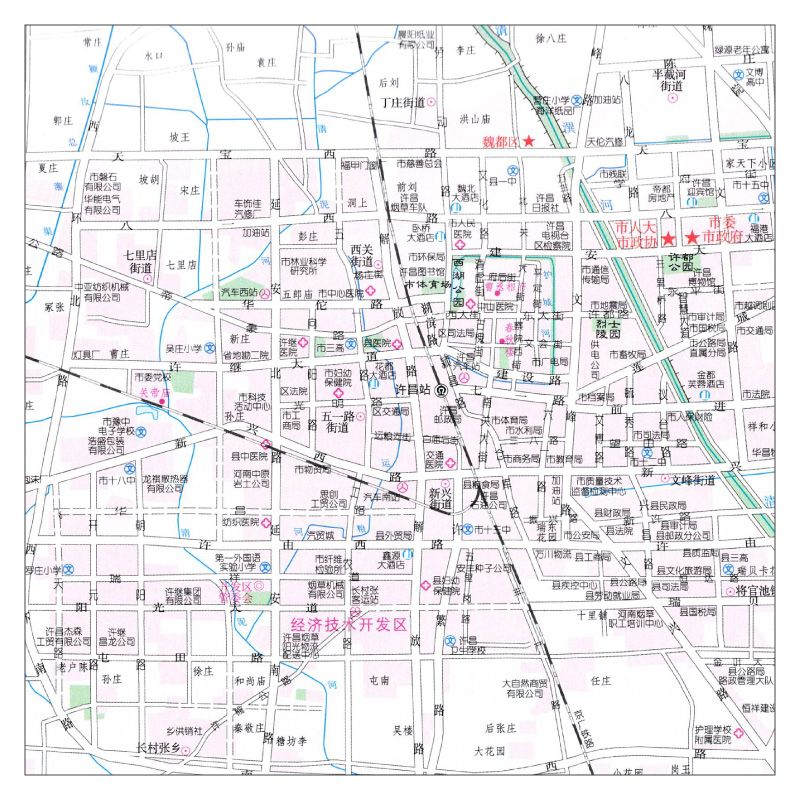 许昌地图 河南省十八市全开系列地图 区域地图 大全开106*76cm 北斗地图 中国地图出版社 - 图2