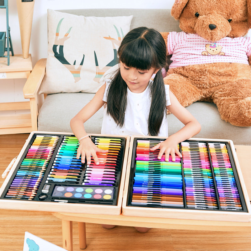 儿童画画工具套装礼盒小学生水彩笔 conda康大文具礼盒/绘画套装