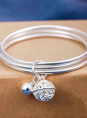 缘定三生银手镯情侣定情表白信物