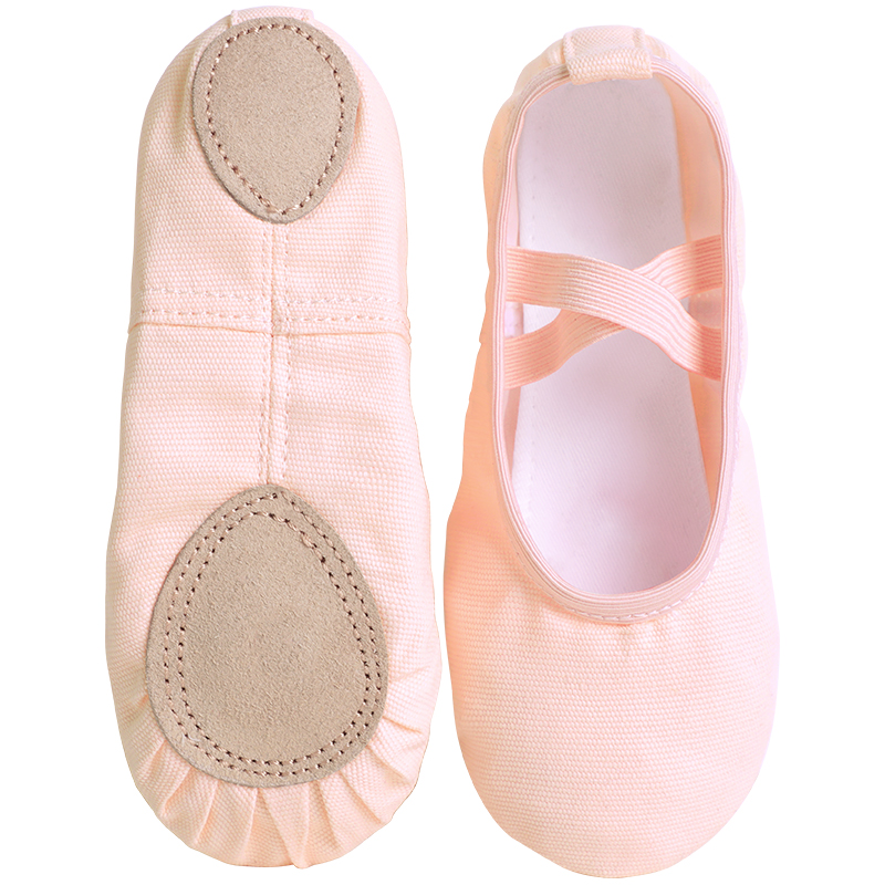 儿童舞蹈鞋女童芭蕾舞鞋软底跳舞鞋中国舞鞋猫爪鞋白色练功鞋-图3