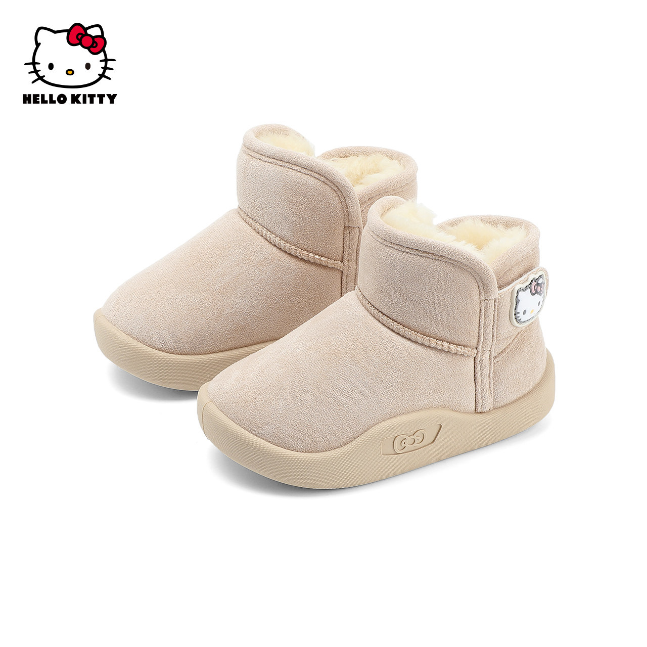 hellokitty童鞋女童大棉鞋冬季新款儿童棉靴加绒皮毛一体靴,淘宝优惠券,粉丝福利购,淘宝优惠卷