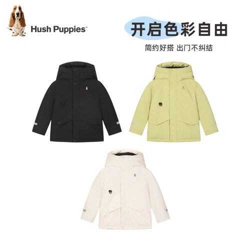 暇步士童装男童中长款棉服冬新品大童加厚棉服儿童三防保暖外套 - 图3