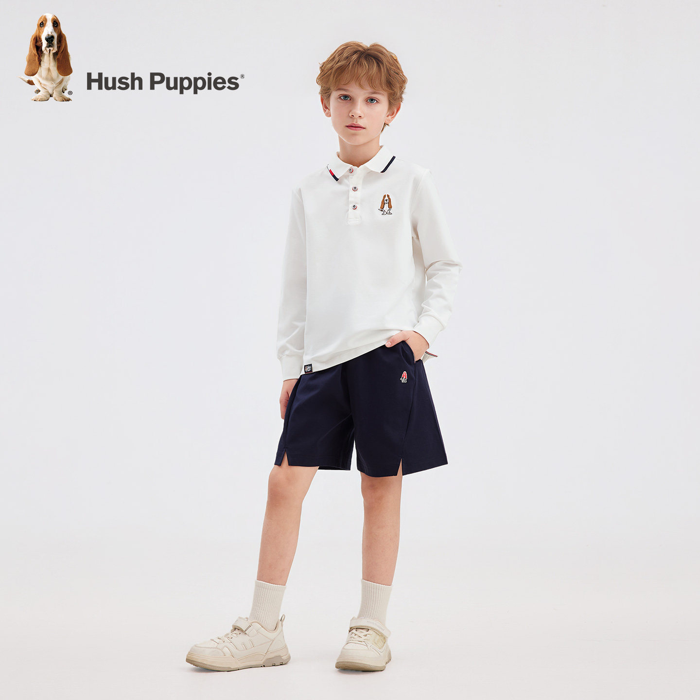 暇步士童装儿童Polo衫春秋新品男童休闲T恤中大童宝宝学院风上衣,淘宝优惠券,粉丝福利购,淘宝优惠卷