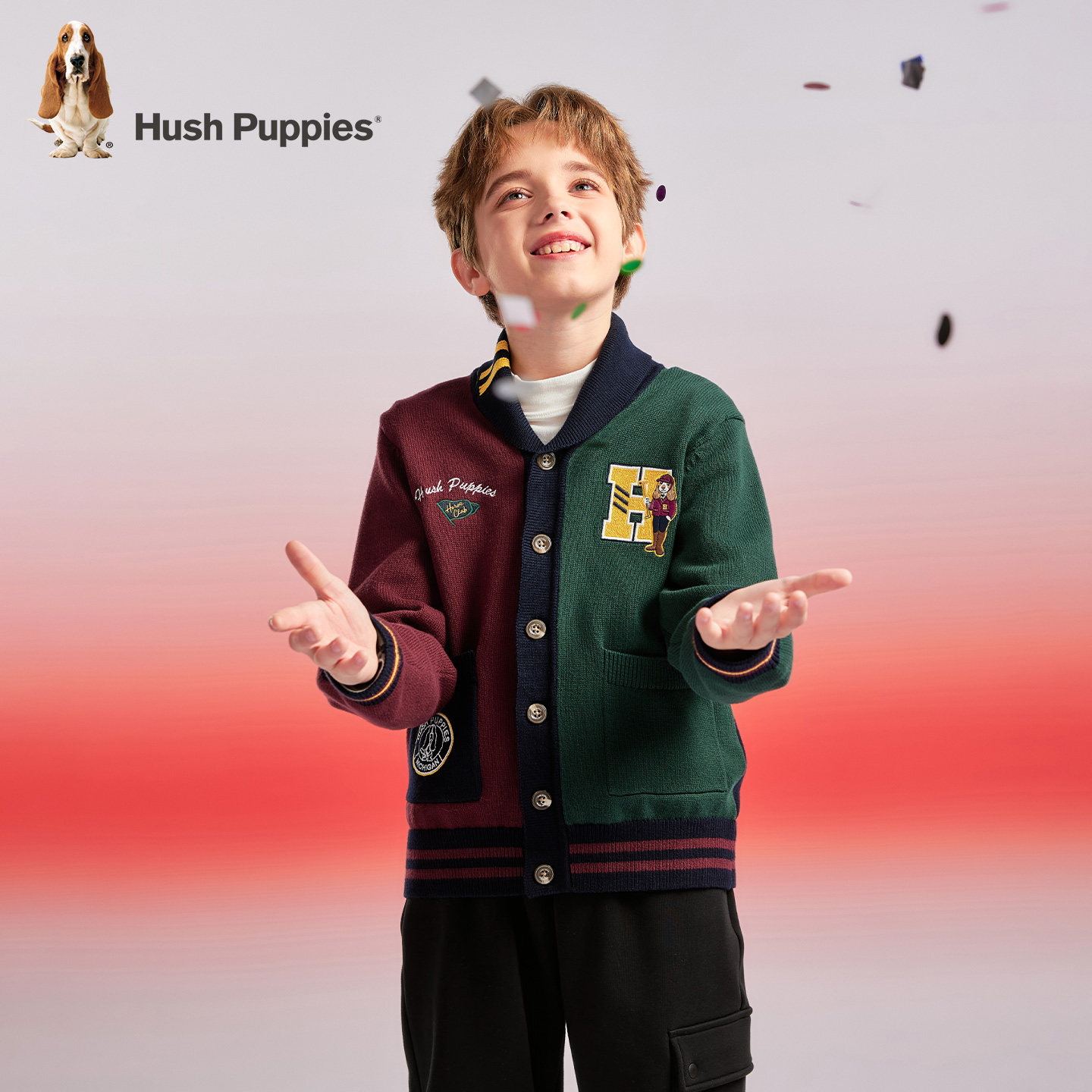 暇步士童装男童开衫毛衣25秋冬中大童休闲线衣保暖儿童针织衫外套,淘宝优惠券,粉丝福利购,淘宝优惠卷