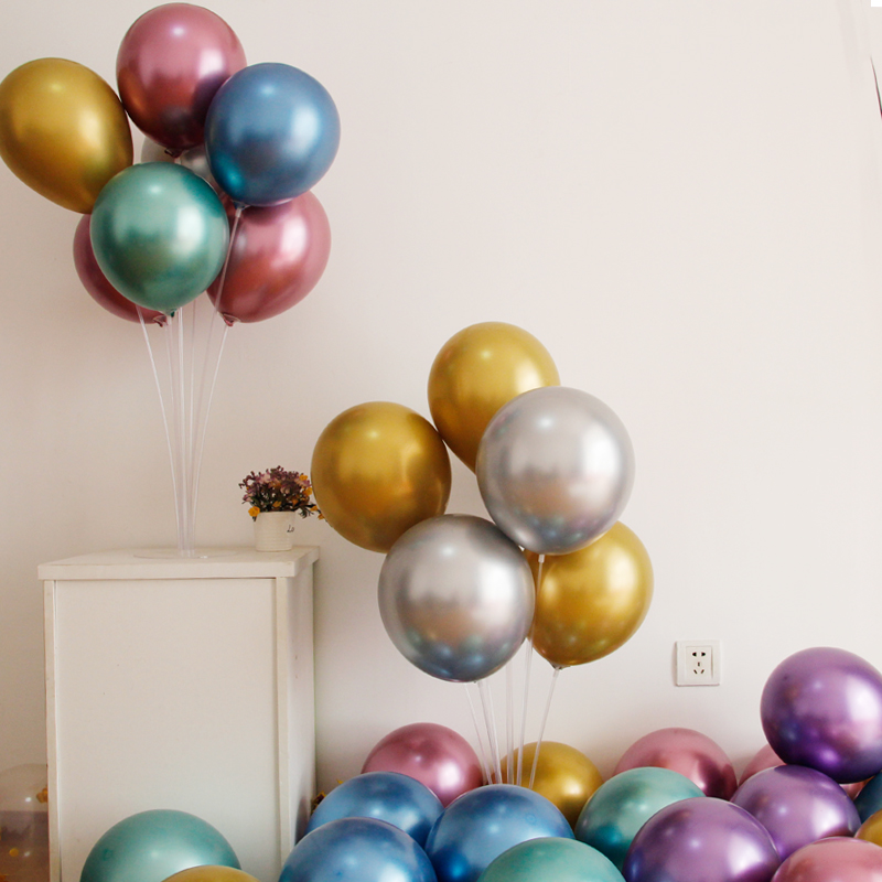 气球装饰生日场景布置订婚礼派对用品儿童周岁百天加厚金属色