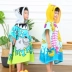 Áo tắm trẻ em Yongsheng Khăn bông Phim hoạt hình với khăn tắm trùm đầu Áo tắm nước biển Áo choàng có thể mặc áo choàng - Khăn tắm / áo choàng tắm