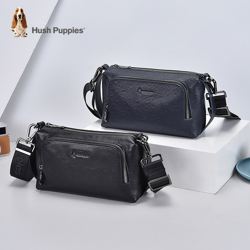 暇步士男士复古横款真皮潮流单肩包 暇步士箱包男士包袋