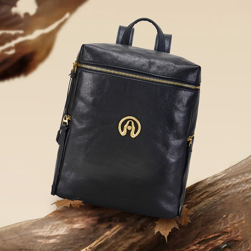 暇步士双肩包男2025新款植鞣小羊皮大容量通勤背包中性软皮旅行包,淘宝优惠券,粉丝福利购,淘宝优惠卷