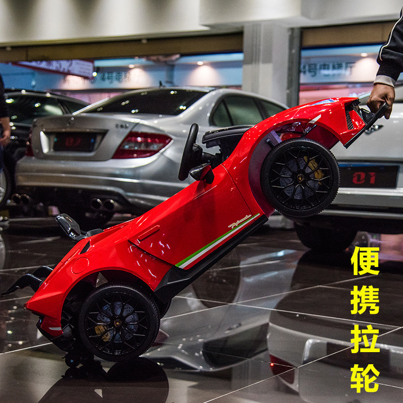 兰博基尼四轮遥控小孩子网红电动车 乐仔儿童电动车