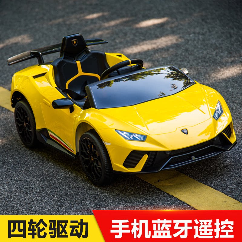 兰博基尼四轮遥控小孩子网红电动车 乐仔儿童电动车