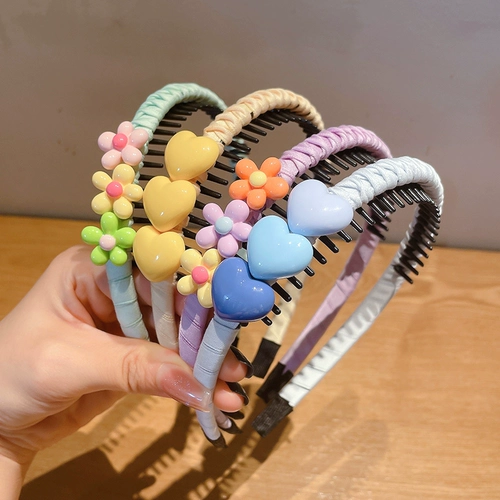 Детский ободок, челка, нескользящие зубчатые шпильки для волос