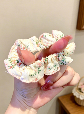 韩系褶皱波点花边儿童发圈女童头花迷你款发绳发饰小女孩漂亮头绳