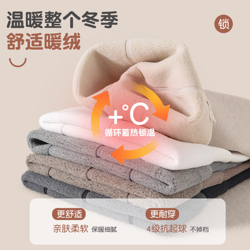 女童打底裤秋冬加绒加厚外穿一体绒中大童踩脚连脚袜裤儿童连裤袜 - 图0
