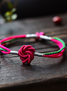 曼陀罗结女款手链手工编织饰品