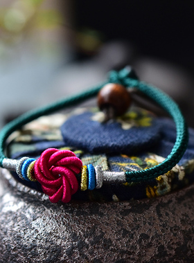 手工编织曼陀罗编绳手链花开富贵