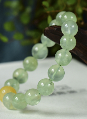 葡萄石手链女款绿色玛瑙送女友