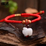 Изумрудный браслет из красной нити, плетеный оберег на день рождения ручной работы, регулируемый аксессуар для влюбленных, 2023