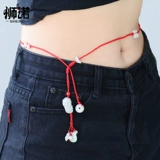 Оберег на день рождения, браслет из красной нити подходит для мужчин и женщин, изумрудный шнурок на талию, ремень, ювелирное украшение, подарок на день рождения