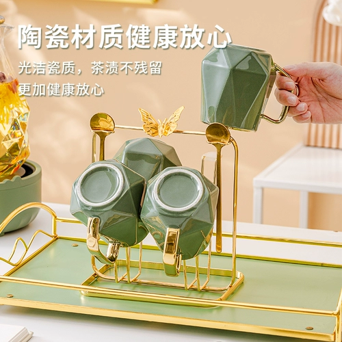 Вместительный и большой керамический чайник, комплект для гостиной, легкий роскошный стиль, европейский стиль