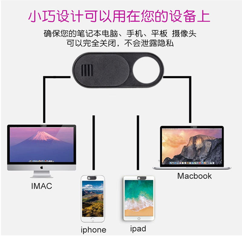 电脑防黑客偷窥保护镜头滑盖贴手机摄像头隐私遮挡贴片笔记本平板网课直播