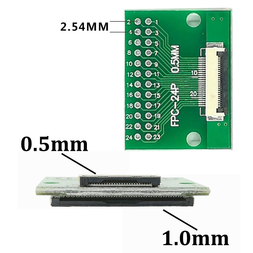 FPC/FFC软排线转接板0.5MM 1.0MM转直插2.54焊好排针软排线转接座-图3