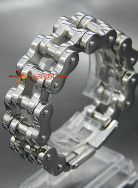 欧美男士单车链手链不锈钢霸气