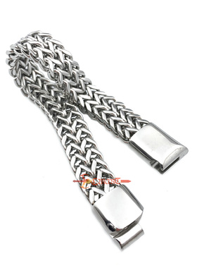 男士纯色链条钛钢编制手环新款