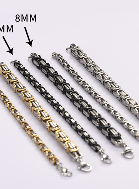 欧美钛钢男士配饰朋克风手环