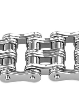 粗宽时尚个性风钛钢单车两色手链