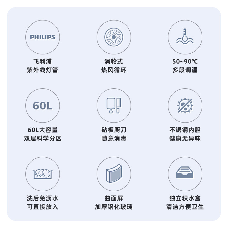 凡萨帝60l家用小型飞利浦消毒碗柜 fasato凡萨帝俊淘商用消毒柜