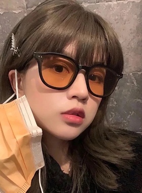 复古小众灰绿色墨镜情侣防晒遮阳