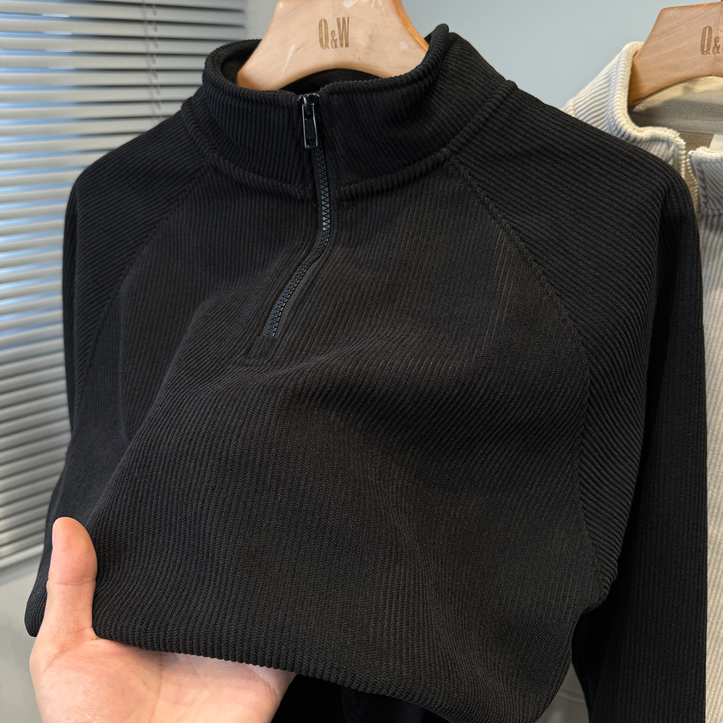 奥利绒加绒加厚卫衣男拉链半高领秋冬季青年休闲内搭纯色百搭上衣,淘宝优惠券,粉丝福利购,淘宝优惠卷