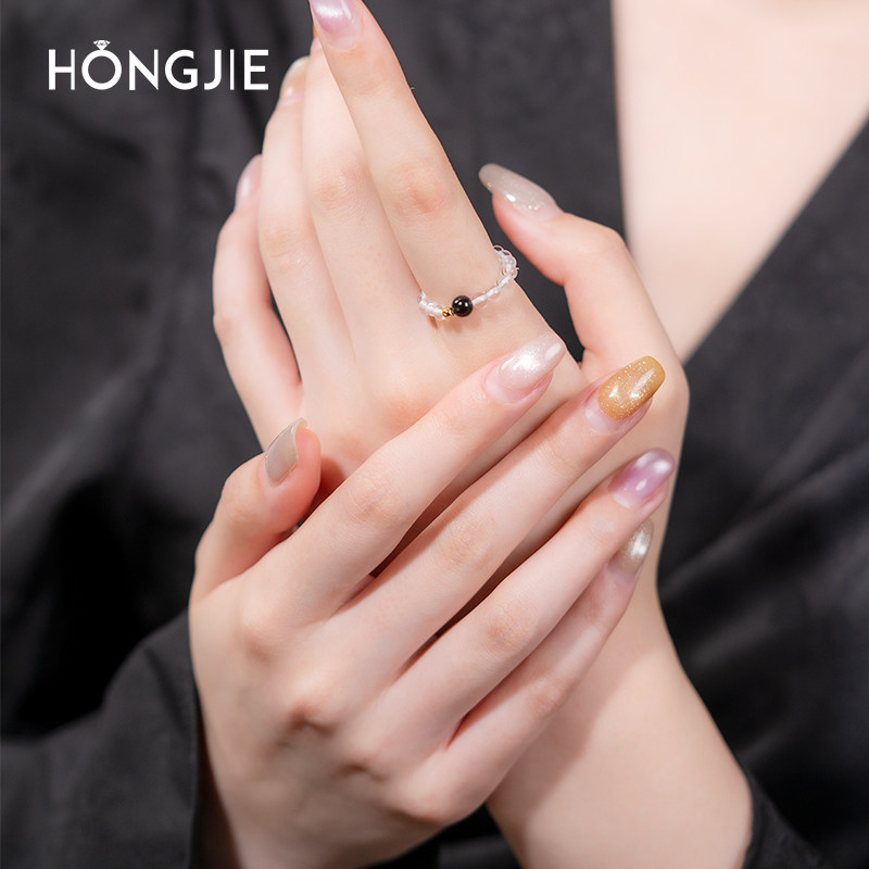 白水晶戒指女男东海红玛瑙黑曜石珍珠翡翠玉石散珠素圈海蓝宝戒指,淘宝优惠券,粉丝福利购,淘宝优惠卷