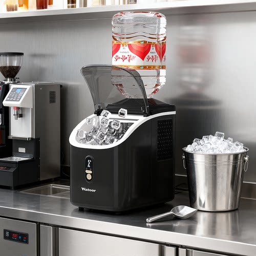 沃拓莱制冰机奶茶店25kg商用小型方冰家用宿舍酒吧方冰块机制冰器 - 图3