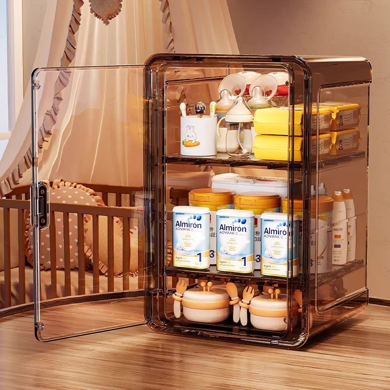 日本奶瓶收纳盒婴儿辅食工具专用置物架宝宝餐具防尘沥水收纳箱柜,淘宝优惠券,粉丝福利购,淘宝优惠卷