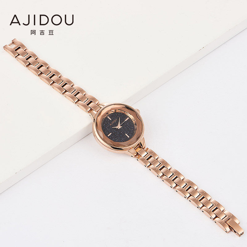 阿吉豆金色时光情人节礼物经典手表 AJIDOU国产腕表
