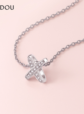 阿吉豆项链女款S925银闪耀锁骨链