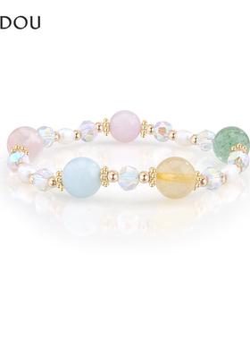 阿吉豆手链女款时尚珍珠水晶手串