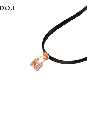 AJIDOU阿吉豆项链女时尚牛皮革潮酷首饰优雅专柜同款颈链锁骨链